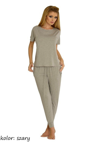 524 Paula Dámske pyžamo De Lafense - svetlý melír