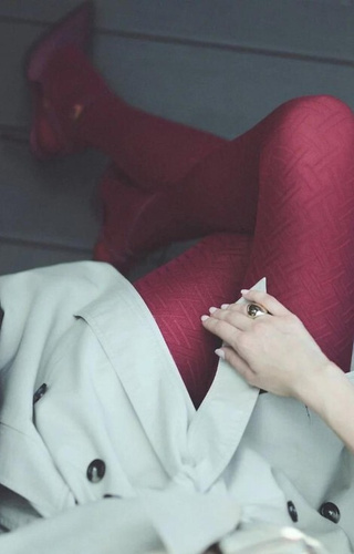 1237 Liset Pančuchy 80 den Gabriella bordová - geometrické, mäkké, 3D technológia