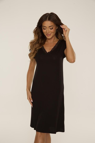 816 Nočná košeľa Hazel De Lafense - čierna