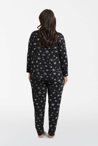 Laponia Dámske pyžamo s dlhým rukávom a dlhými nohavicami Italian Fashion - potlač