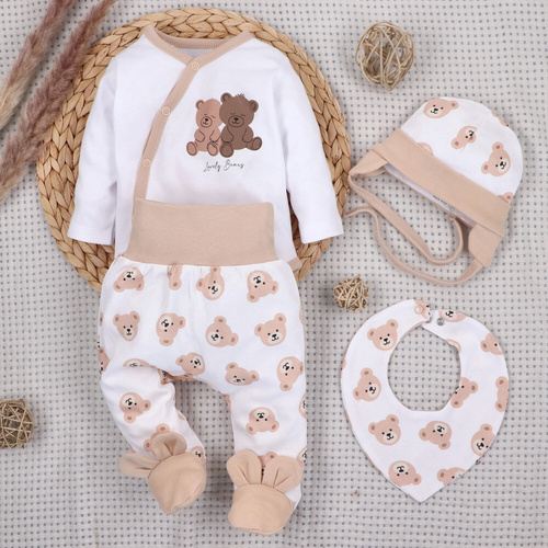 ABK-0048 Detská súprava Sweet Bears z organickej bavlny Nini