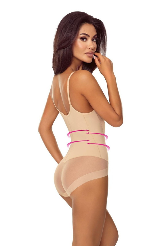 Body 7006 Ofelia Lapinee béžové zoštíhľujúce body pod prsia tvarujúce postavu