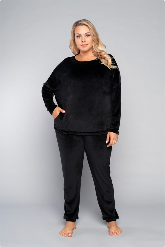 Dámska dlhá súprava Juga. rukáv, dĺžka. talianska móda ťavie nohavice