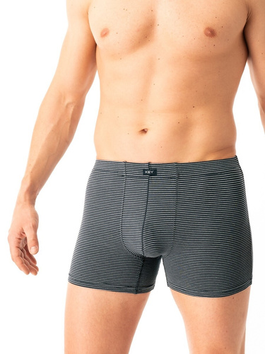 Pánske boxerky Key MXH 328 graphite - bavlnené, pohodlné a priedušné