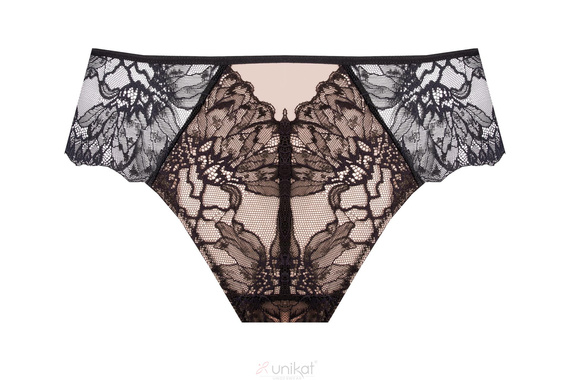 Unikat Kiana dámske nohavičky čierne čipkované klasické