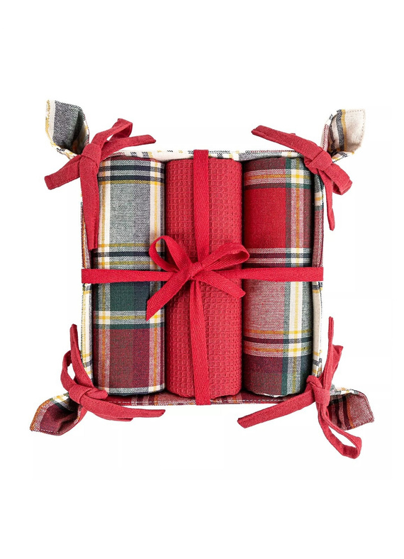 Kuchynská súprava Moraj MRK1500-021 - bavlnené utierky 3 ks. v ozdobnom košíku