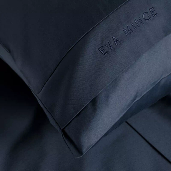 1F Elegantné saténové posteľné prádlo Eva Minge Eurofirany navy blue | makrosatén 100 % bavlna