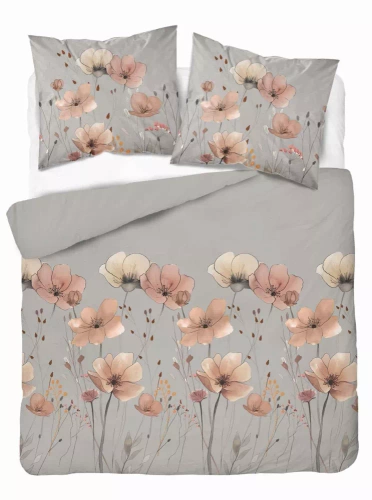 5493 A Detexpol Saténové príbehy sivá | 100% bavlna, saténová väzba, zips, darčekové balenie