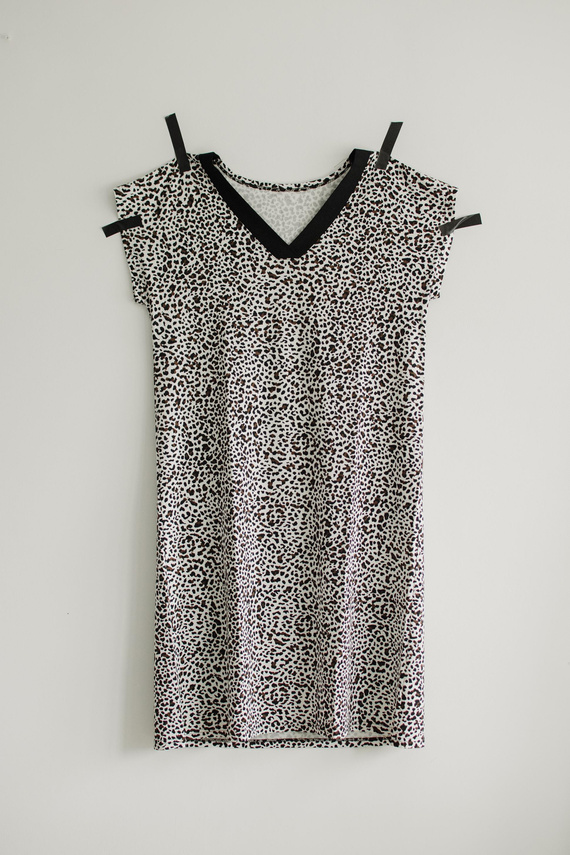 853 Kendall De Lafense - Nočná košeľa z viskózy Panther - ecru camouflage