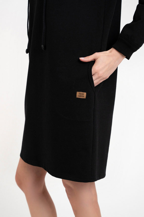 Malmo dámska tunika s dlhým rukávom Italian Fashion - čierna