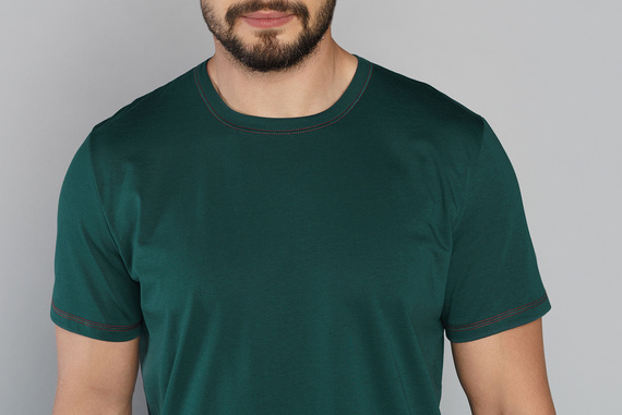 Narvik Pánske pyžamo s krátkym rukávom, dlhé nohavice Italian Fashion- zelená/potlač