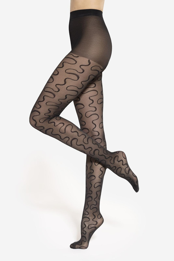 Pančuchové nohavice Gatta Modern 09 - 40 den, zvlnené línie, matné