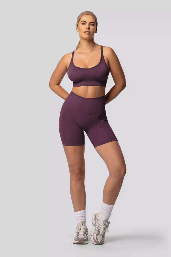 Spaio PUSH-UP PRO modelujúce bezšvové šortky fitness vysoký pás plum