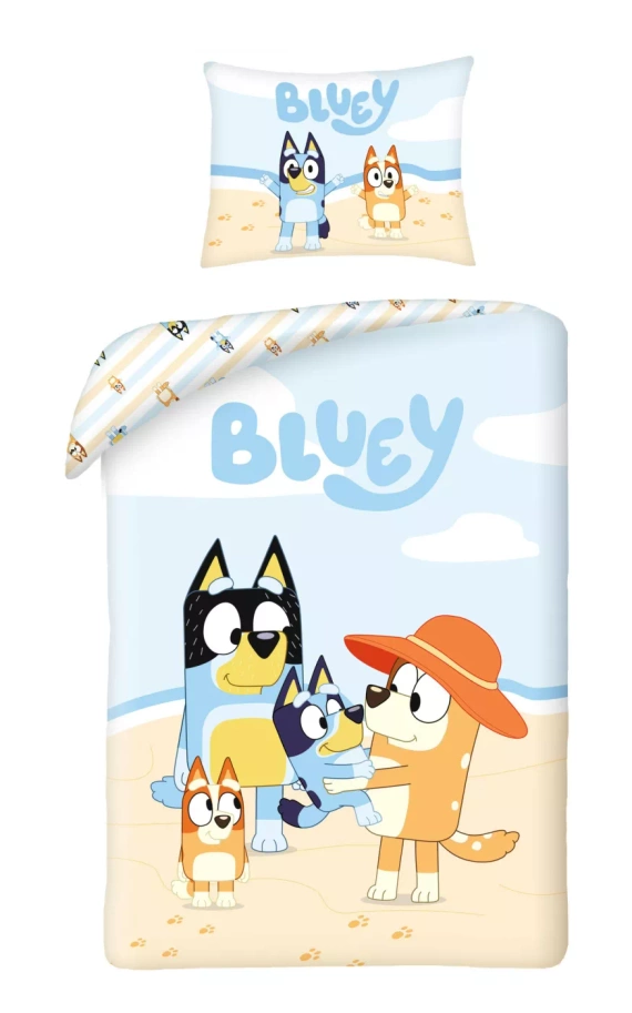 Bluey holidays Kids 12 Bavlnené obliečky Halantex - 100% bavlna, zips, gramáž 115 g/m²