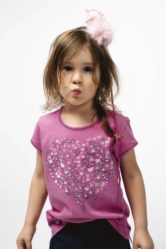 Ontega Dievčenské pyžamo Italian Fashion - amarantové/tmavomodré