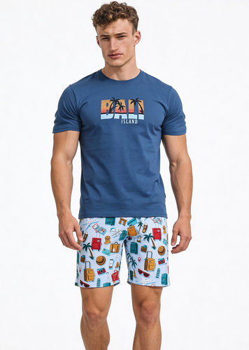 Dievčenské pyžamo Cornette F&Y 551/55 Bali jeans 100% bavlna