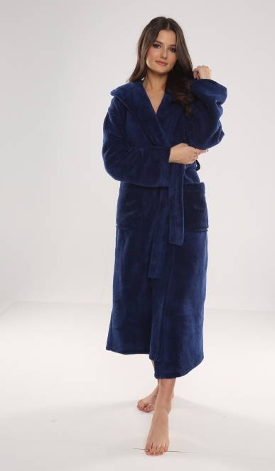 807 Dlhý dámsky župan Luna II Forex - námornícka modrá