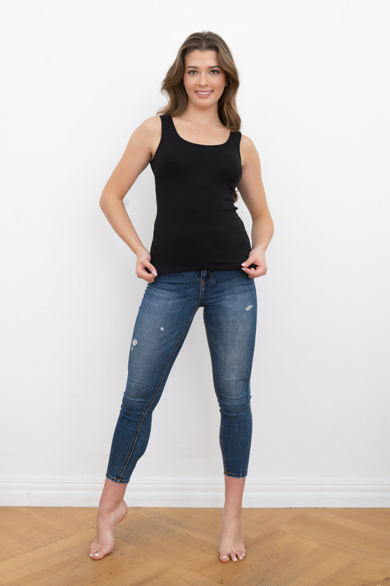 Ibiza Dámska košeľa so širokými ramenami Italian Fashion- black