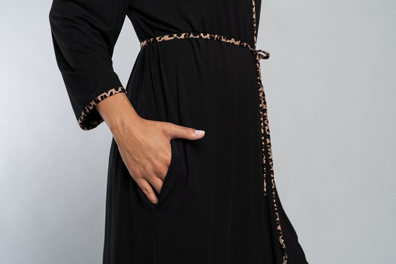 Eila Župan Italian Fashion 3/4 rukáv - leopardia potlač