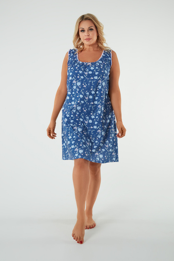 Nočná košeľa Tulipán, široké ramienka Talianska móda - potlač