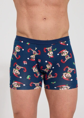 007/88 Elf Pánske boxerky Cornette Christmas bavlnené priliehavé vianočný vzor