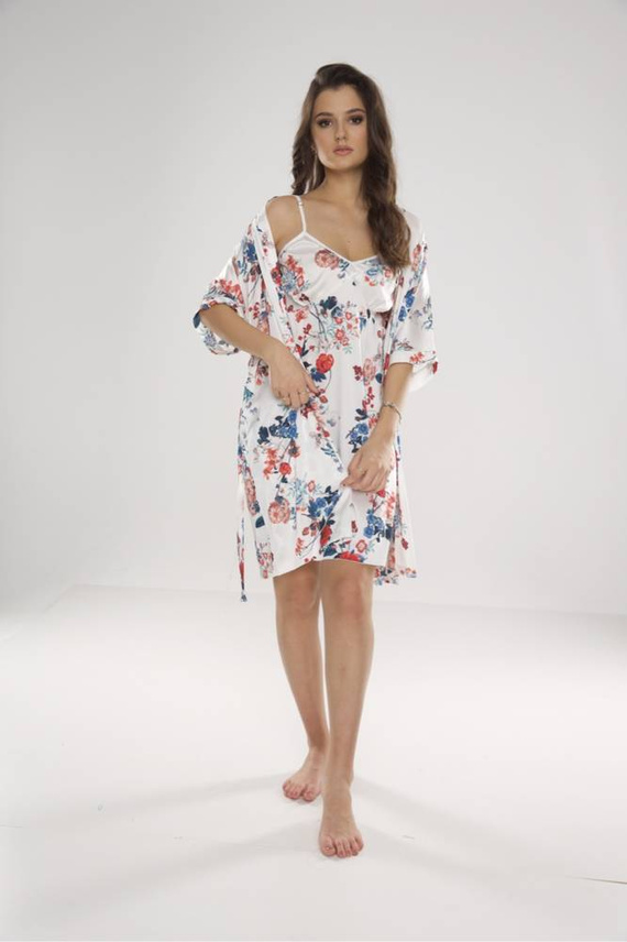 636 Lurdes Dámske tričko De Lafense - ecru-červené