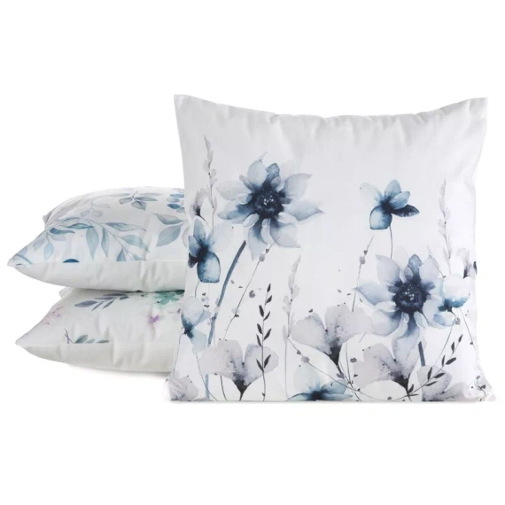 Obliečka na vankúš 45x45 Mink 37 Eurofirany zamat kvety
