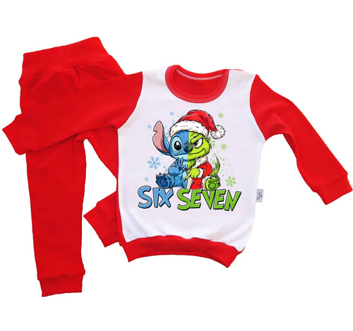 Moocha SIX SEVEN detská vianočná pyžama 100 % bavlna