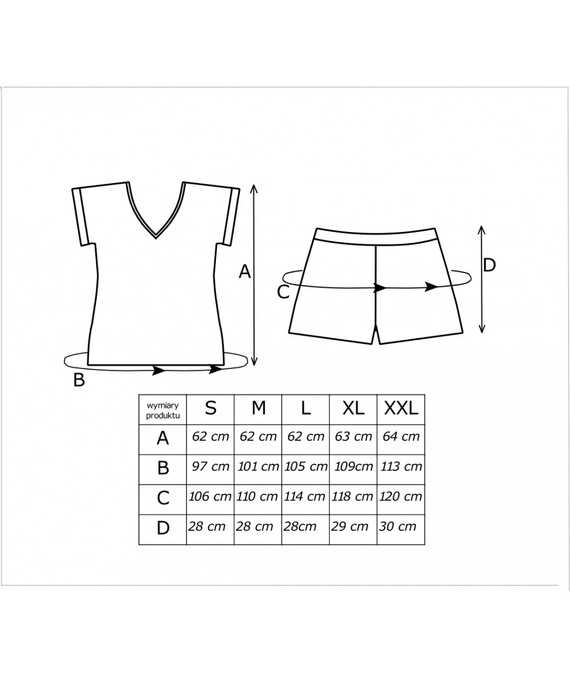 Caroline Short Donna - dámske bavlnené pyžamo s kvetinovou potlačou, krátkymi rukávmi a šortkami