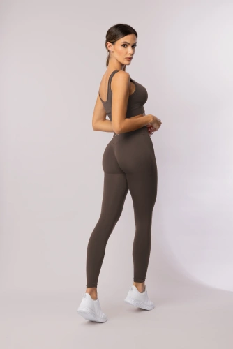 Dámske legíny SPAIO Flex Innergy 2.0 chocolate bez švov, podpora regenerácie