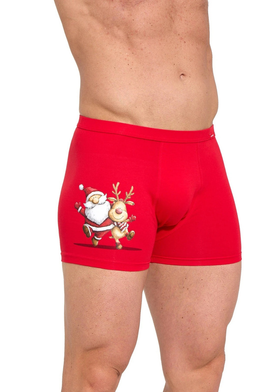 Cornette Gift 914/06 pánsky vianočný set boxeriek a ponožiek Santa a sob