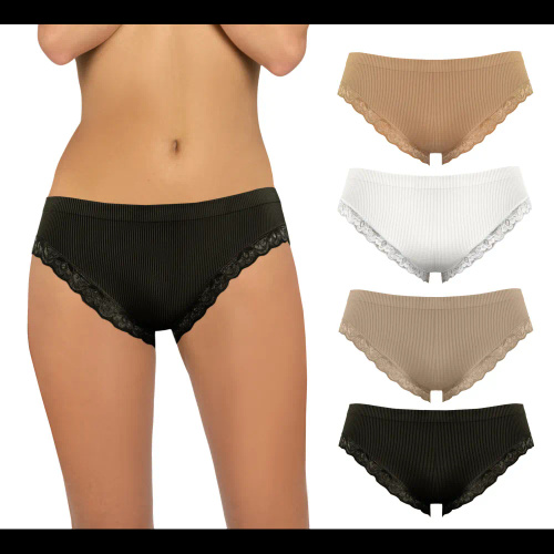 Dámske nohavičky Sesto Senso 6108 čipka bezšvové elastické pohodlné black