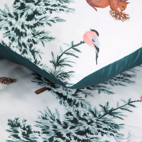 Roland Vianočné posteľné prádlo z mikrovlákna Eurofirany - zelené zdobené očarujúcou potlačou