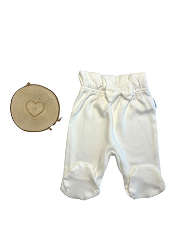 Mamatti PG15216 detské polodupačky s vysokým pásom - bavlna ecru