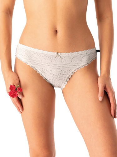 Dámske nohavičky LPR 752 B25 Key sivo-béžová bavlna, 2 balenia v krabici, pohodlné a klasické