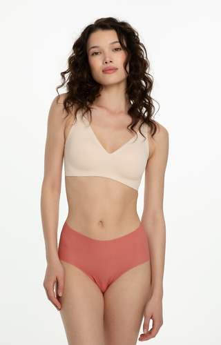 Mousse Maxi Figs Julimex coral - bezšvové nohavičky pre ženy, neviditeľné pod oblečením