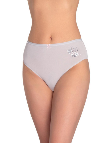 Dámske nohavičky L-120BI-96 Lama sivá grafitová bavlna, 3 balenia, pohodlné a klasické