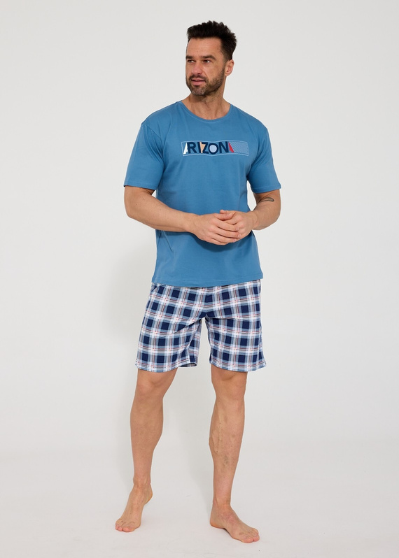 Pánske pyžamo Cornette Arizona 326/204 z bavlny, tričko a krátke nohavice