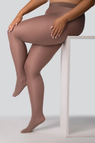 Elizabeth Queen Size pančuchy 70 den terra - hladké, matné, farebné, pohodlné