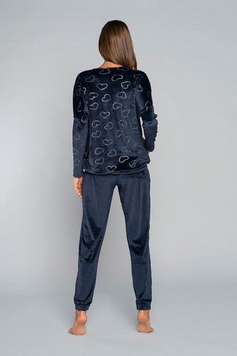 Dámska súprava Elixir Long. rukáv, dĺžka. talianske módne nohavice námornícka modrá