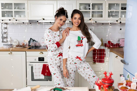 Dámske pyžamo Lillian Sensis -ecru