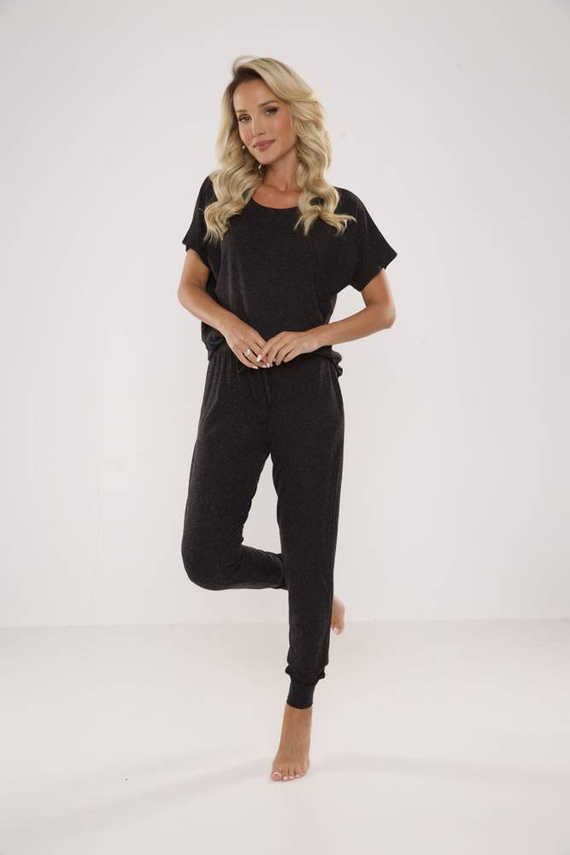 524 Paula Dámske pyžamo De Lafense - grafitové