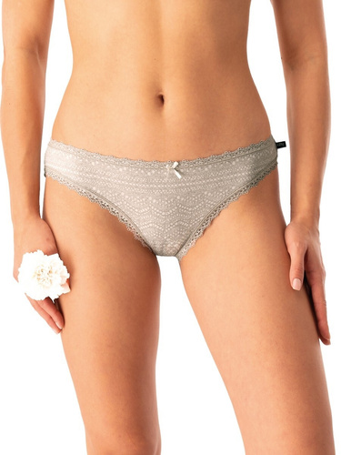 Dámske nohavičky LPR 752 B25 Key sivo-béžová bavlna, 2 balenia v krabici, pohodlné a klasické