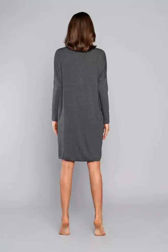 Tirana Dámska a tehotenská tunika Talianska móda - tmavý melír