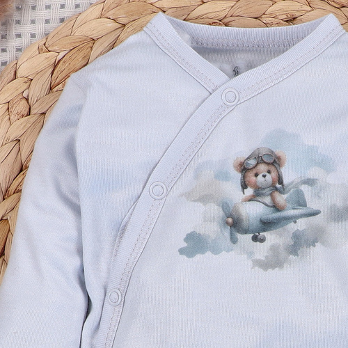 NINI ABN-5743/JSZ zavinovacie body 100 % bambus Baby Bear Pilot