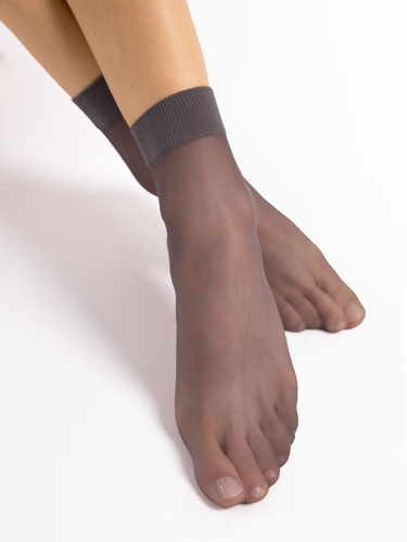 Dámske ponožky Fiore C 1100 Maja 15 den hladké lycra 2 páry- graphite