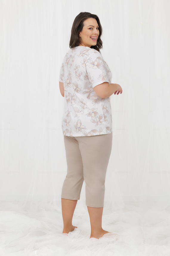 Dámske bavlnené pyžamo Empiria Italian Fashion krátky rukáv 3/4 nohavice