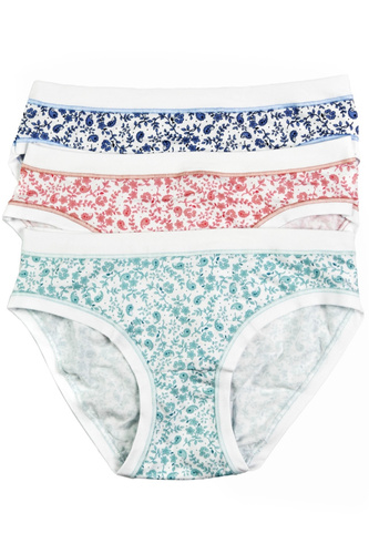 3362 MINI-5H100 3-pack Cotonella dámske bavlnené nohavičky, nízky strih mini