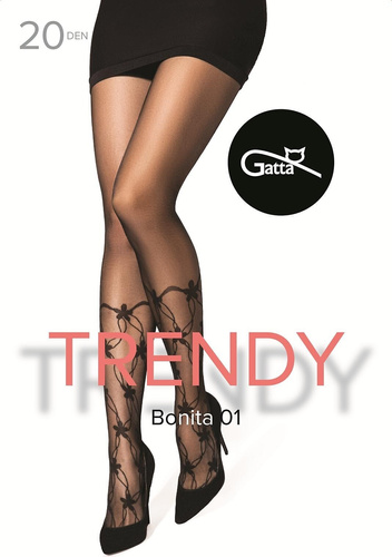 Fantastické pančuchy.01 20 den Gatta - čierna, matná, bez nohavičiek