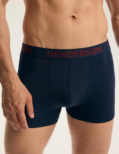 Pánske boxerky Henderson 45486 Fawn 2-pak bavlnené so širokou gumou a logom